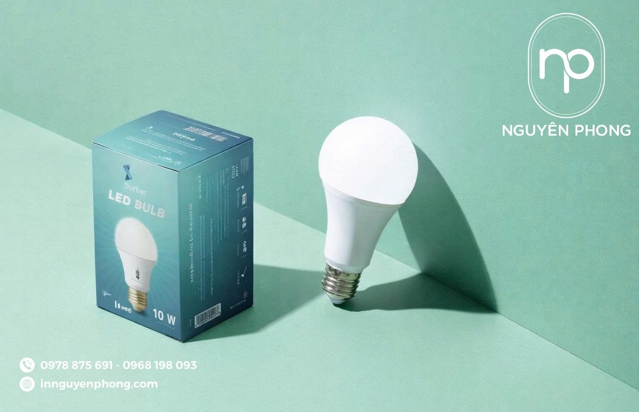 Mẫu in hộp đựng bóng đèn in logo 